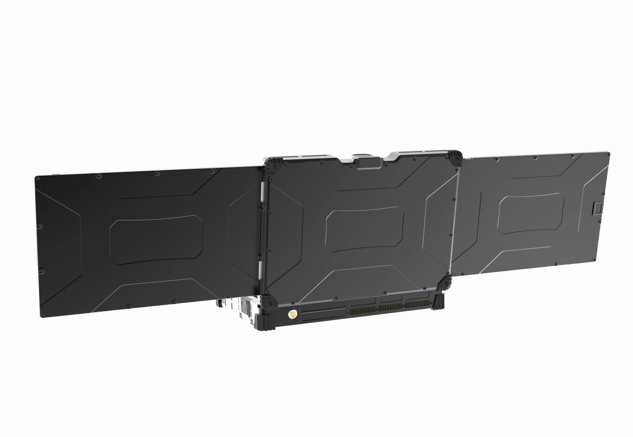 Laptop resistente con triple pantalla de 15,6 pulgadas